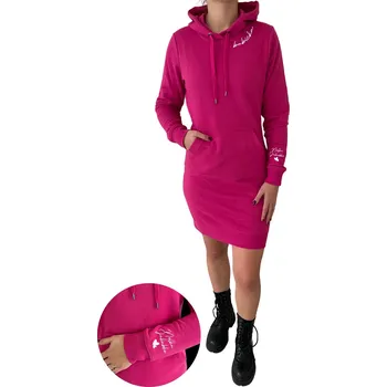 Dámské šaty Dámské mikinové šaty babička Barva: Purpurová, Velikost: XL