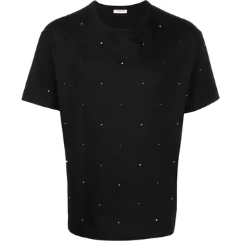 Pánské tričko VALENTINO Rockstud Black tričko S Černá