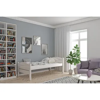 Postel Zvýšená postel Mariola 90x200 cm bílá + rošt ZDARMA