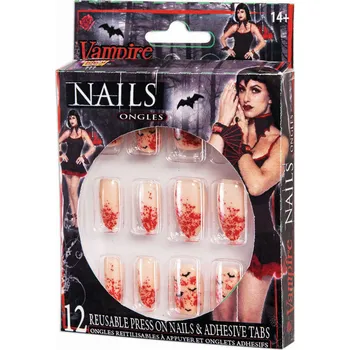 Karnevalový kostým bristolUpírka - umělé nehty 12ks