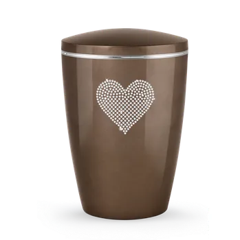 Smuteční dekorace Ekologická urna Karat Heart - Hnědá