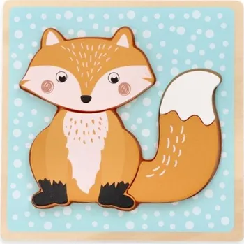 Hračka Dětská dřevěná vkládačka - liška