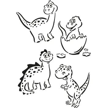 Dětské zboží EFCO Plastová šablona dinosauři A4