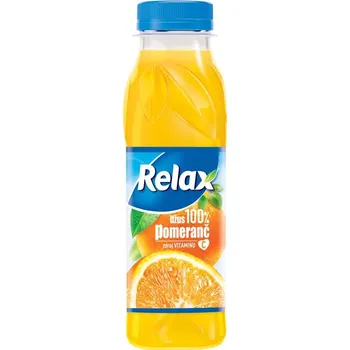 Limonáda Relax Pomeranč 100% džus 0,3l - karton