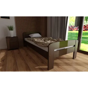 Postel Postel z masivu borovice Bohdana 80x200 cm ořech + rošt ZDARMA