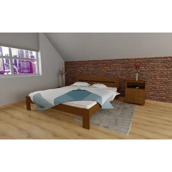 Postel Postel z masivu borovice Šárka 180/200 cm dub + rošt ZDARMA