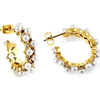 Náušnice Luxusní nerezové náušnice s krystaly - 1630AG