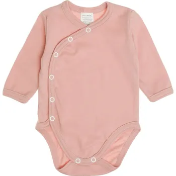 Kojenecký body Kojenecké bavlněné body celopropínací - pudrově růžová 56