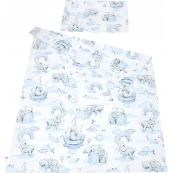 Dětská postýlka Povlečení do postýlky 120/90 cm - slůně modrá
