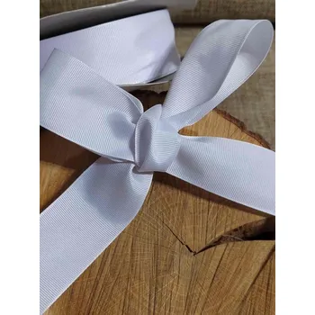 Stuha Rypsová stuha šíře 40 mm bílá