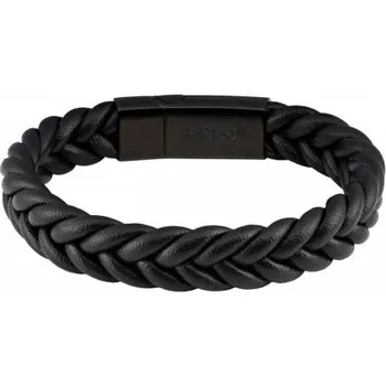 Módní doplněk Zippo Braided Leather Náramek Velikost náramku: 20 cm