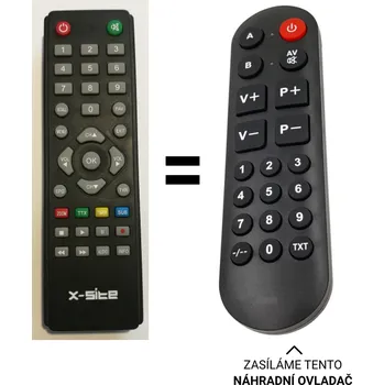 Dálkový ovladač X-site DV 1301A, DV1301A náhradní dálkový ovladač pro seniory.