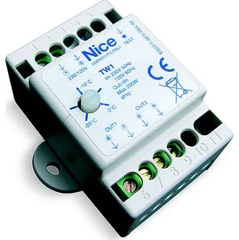 Pohon brány Nice TW1 regulační termostat pro elektrický topný článek vyhřívání závor