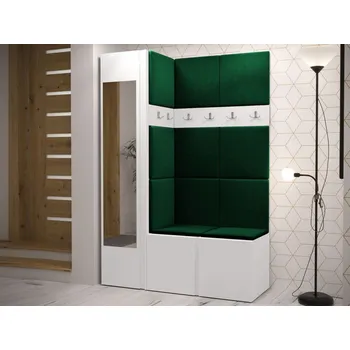 Šatní skříň Předsíň Tavasz X, Barva: bílá, Barva látek:: Manila 35 MIRJAN 5903211137679