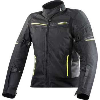 Moto bunda Dámská textilní bunda na motorku LS2 SHADOW BLACK TITAN H-V YELLOW S