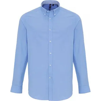Pánská košile Premier Workwear Pánská košile oxford s dlouhý rukávem PR238 Oxford Blue -ca. Pantone 7453 3XL