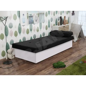 Postel Jednolůžková postel Nikroguta, Úložný prostor: s úložným prostorem, Barva: bílý, Potah: Suedine 24 MIRJAN 5903211098420