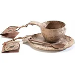 Hrnek Kupilka se lžičkou a podšálkem, 210 ml, hnědý