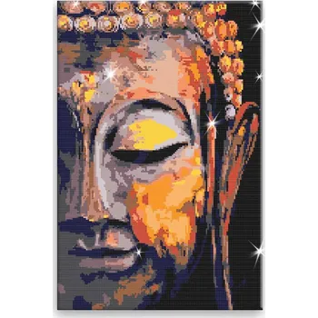 Diamantové malování Diamantové malování - Buddha 02 - 40x60 cm, bez dřevěného rámu - CZ výroba
