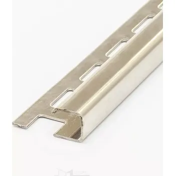 Stavební profil Havos, ukončovací lišta Pravoúhlá 11 x11 mm / 2.5 m, nerez pololesk (Nerez pravoúhlá 11mm / 2,5m pololesk )
