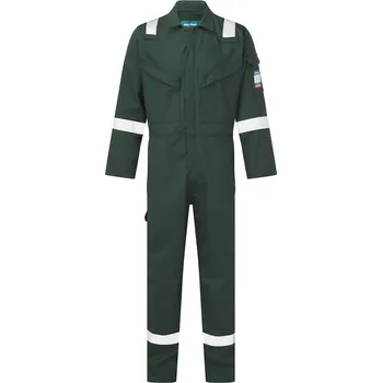 PORTWEST BIZFLAME PLUS FR50 / Nehořlavá reflexní kombinéza, antistatická - tmavě zelená XL