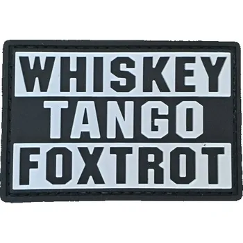 Nášivka WARAGOD Whiskey Tango PVC nášivka, černo šedá
