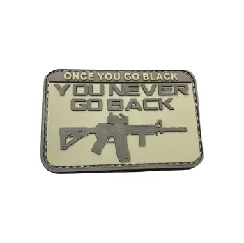 Nášivka WARAGOD Once you go black PVC nášivka, zelená