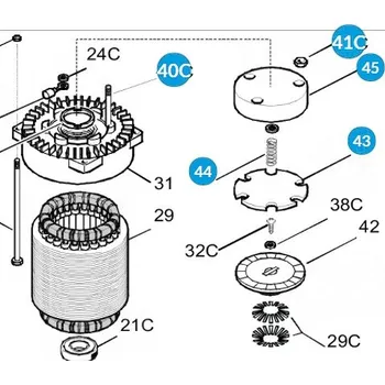 Pohon brány Came 119RIY034 pouzdro eletromagnetu