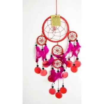 Lapač snů Lapač snů červený 11 cm