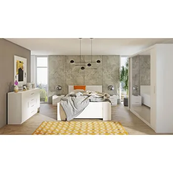 Nábytek Ložnice Kler X, Barva: bílá MIRJAN 5902928091762