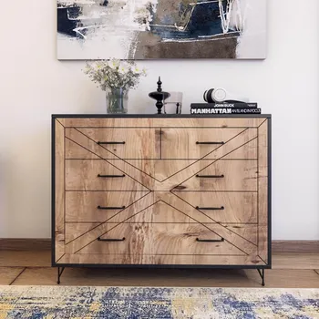 Komoda Prádelník ANKARA, antracit/dub + vyzvednutí ZDARMA