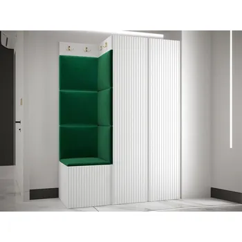 Předsíňová stěna Předsíňová sestava Towiro Slim XXIII, Barva: bílá, Barva látek:: Manila 35 MIRJAN 5903211221675