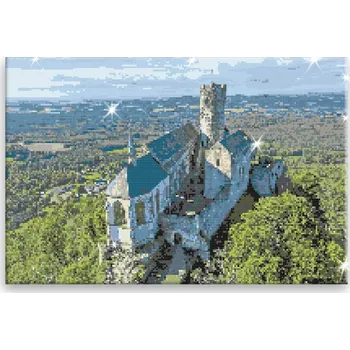 Diamantové malování Diamantové malování - Hrad Bezděz - 60x40 cm, bez dřevěného rámu - CZ výroba