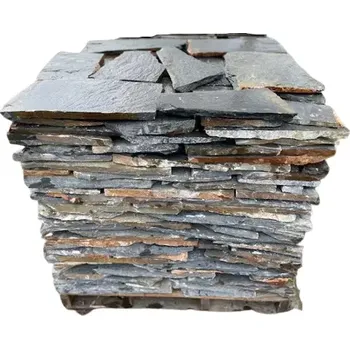 Přírodní kámen Přírodní štípaný kámen BLACK tl. 10-30 mm, rozměr 15-50 cm (AKCE -Nepravidelné tvary, tl. 10-30 mm dlažba/obklad)