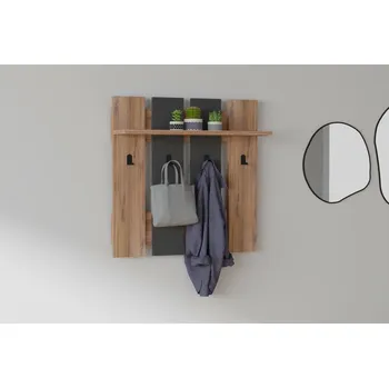 Věšák Věšák BRETT, vlašský ořech/antracit + vyzvednutí ZDARMA