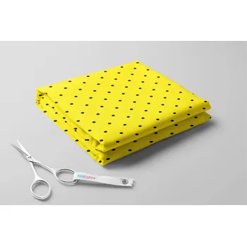 Softshell s beránkem, Černé drobné puntíky na světlém podkladu Barva: Žlutá