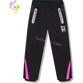 Dívčí kalhoty Dívčí softshellové kalhoty (bez fleesu) černé Kugo HK5653 (-rubová strana síťovina)
