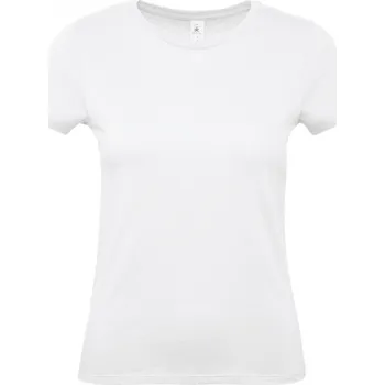 Dámské triko krátký rukáv B&C E150 Bílá, S