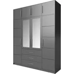 Šatní skříň Lily D4, Barva: grafit, Nástavec: Ano MIRJAN 5903211157196