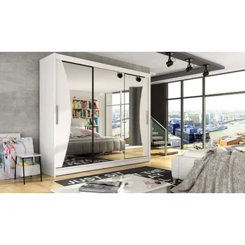 Šatní skříň Skříň Dasto IV, Barva: bílá, Osvětlení: bez osvětlení MIRJAN 5903211233265