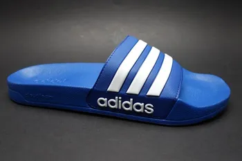 Pánské pantofle Plážová obuv, Adidas, Adilette Shower, modro-bílá: Modrá Syntetika 48 EU (F) 50 G - standardní šíře (26204-27125)