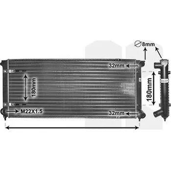 Motor automobilu Chladič, chlazení motoru VAN WEZEL 58002041