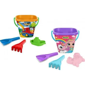 Hračka na písek Wader Sada na písek 4 ks kbelík s doplňky 20x15x17 cm 12 m+
