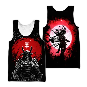 Dámská vesta Letní vesta s potiskem 3D, tílko Samurai Oni Mask Velikost: S, Barva (Varianta): vesta 5