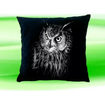 Dekorativní polštářek Polštářek se sovou (40x40 cm sýček vír sova)