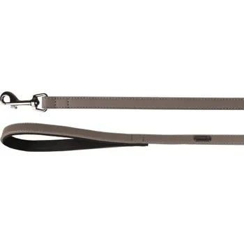 Vodítko pro psa Flamingo Binti Kožené vodítko s neoprenem Šedá 130x1,5cm