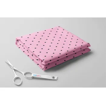 Softshell s beránkem, Černé drobné puntíky na světlém podkladu Barva: Růžová