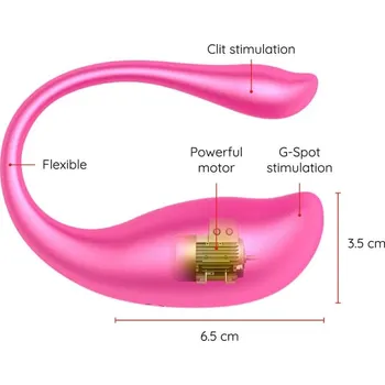 Vibrátor Luxusní párový vibrátor s dálkovým ovládáním přes aplikaci. Růžový