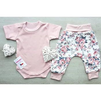 Kojenecká souprava AMÁLKA Bavlněná, dívčí souprava, květy Velikost: 62