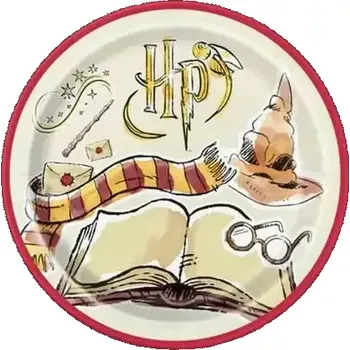 Talíř EKO Papírové talíře Harry Potter - Moudrý klobouk 23 cm - 8 ks